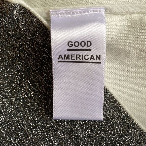 NWT Great American Bell Sleeve Silver Metallic Mini Dress Size 2 Medium - Picture 15 of 16